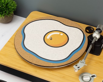 Alfombrilla antideslizante para tocadiscos con diseño de huevo, alfombrilla antideslizante para DJ