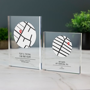 Personalisierte Lage Karte Druck erste Haus Einweihung Memory Map Geschenk