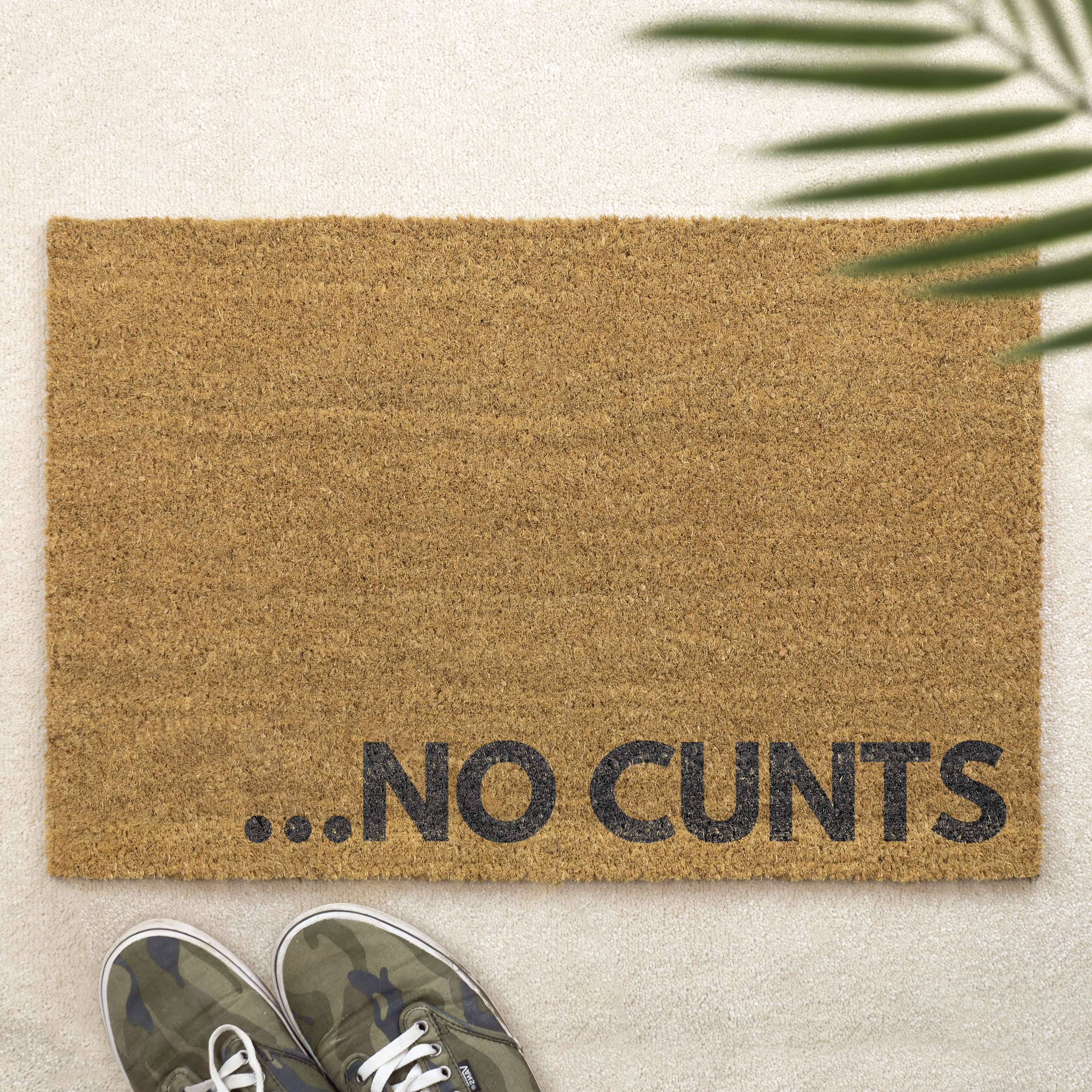No Cunts Brush Door Mat Funny Offensive Front Doormat Custom Printed First Home Family Gift Couples Gift