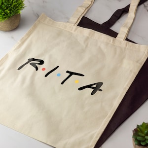 Personalised TV Show Inspired Name Tote Bag Custom Name Bag