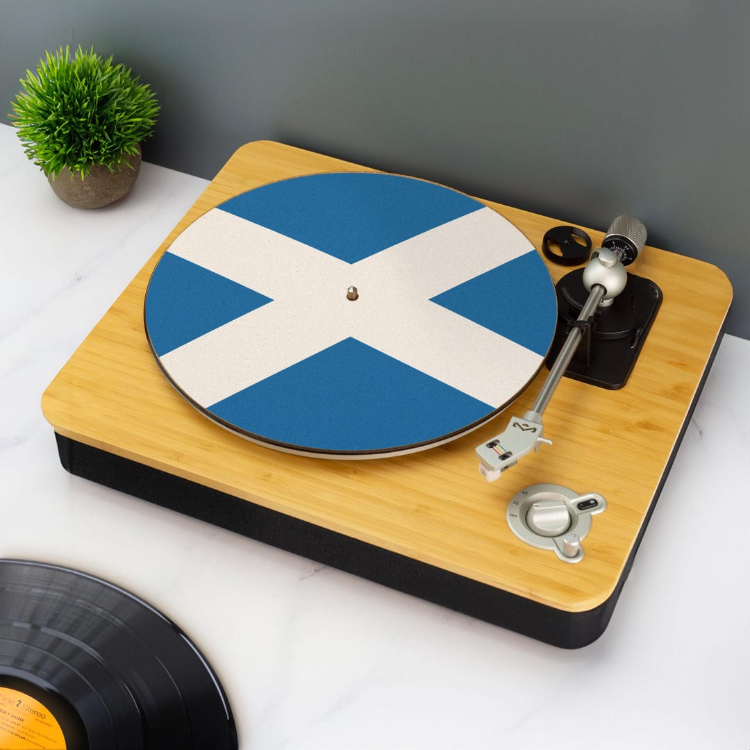 Scotland Mat Scotland Flag Vinyl Slip Mat Saltire Turntable Mat Scottish Flag Record ...