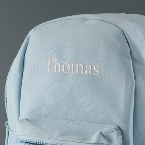 Personalised Kids Backpack Embroidered with Name Initials Choice of Colours School Bag with Adjustable Straps image 2