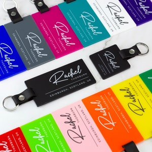 Colour Luggage Tag Personalised Luxury Suitcase Tag Diaper Bag Baby Tag Wedding Bridesmaid Holiday Travel Gift Bag Tag