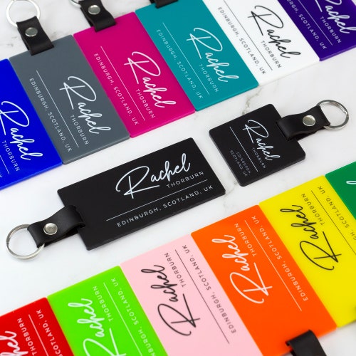 Colour Luggage Tag Personalised Luxury 