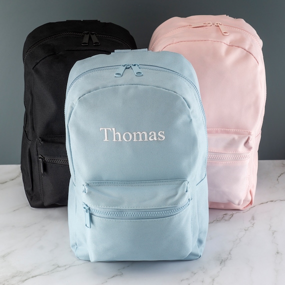 Personalised Kids Backpack Embroidered With Name Initials Choice of Colours School  Bag With Adjustable Straps -  Canada
