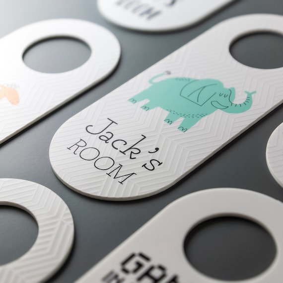 Personalised Kids Door Hanger Animal Door Hanger - Etsy