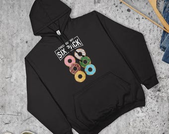 Check Out My Six Pack Hoodie Funny Doughnut Gym Joke Novelty Gift | Various Sizes & Colours | Unisex Fit | Made in the UK