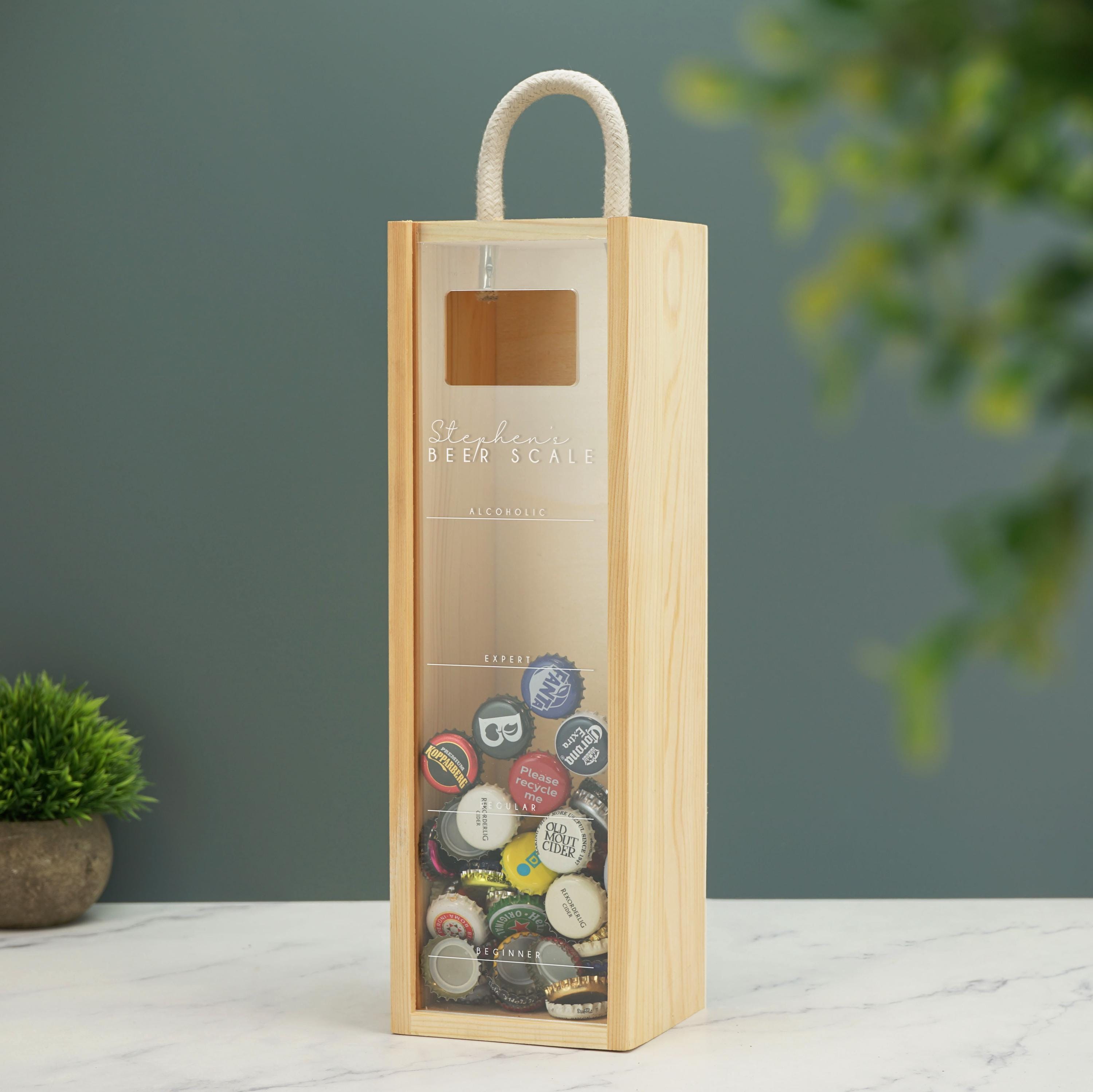 Beer Bottle Cap Saver Box Frame Memory Beer Scale Box Bottle Cap ...