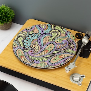 Paisley Pattern Record Player Slip Mat Turn Table DJ Slip Mat