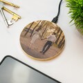 Custom Photo Wireless Phone Charger Wooden Printed Cell Phone Charger Gift