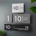 Contemporary Modern House Number Sign Printed Address Signage - Matt & Gloss Finishes - Multiple Sizes Available