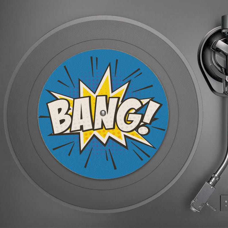 Comic Bang Slip Mat DJ Turntable Mat Pop Art Vinyl Record Player ...