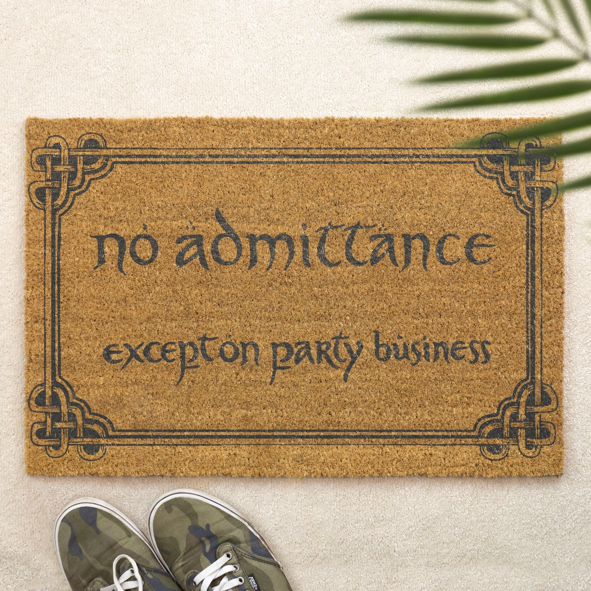 No Admittance Except on Party Business Doormat