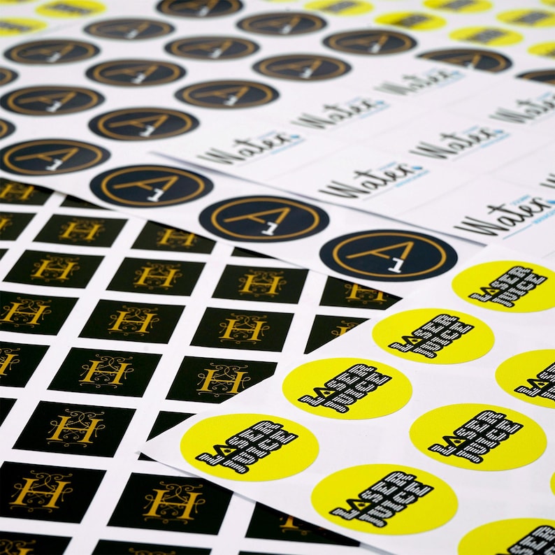 Custom Logo Vinyl Sticker Labels Business Logo Printing Choice of Size ...