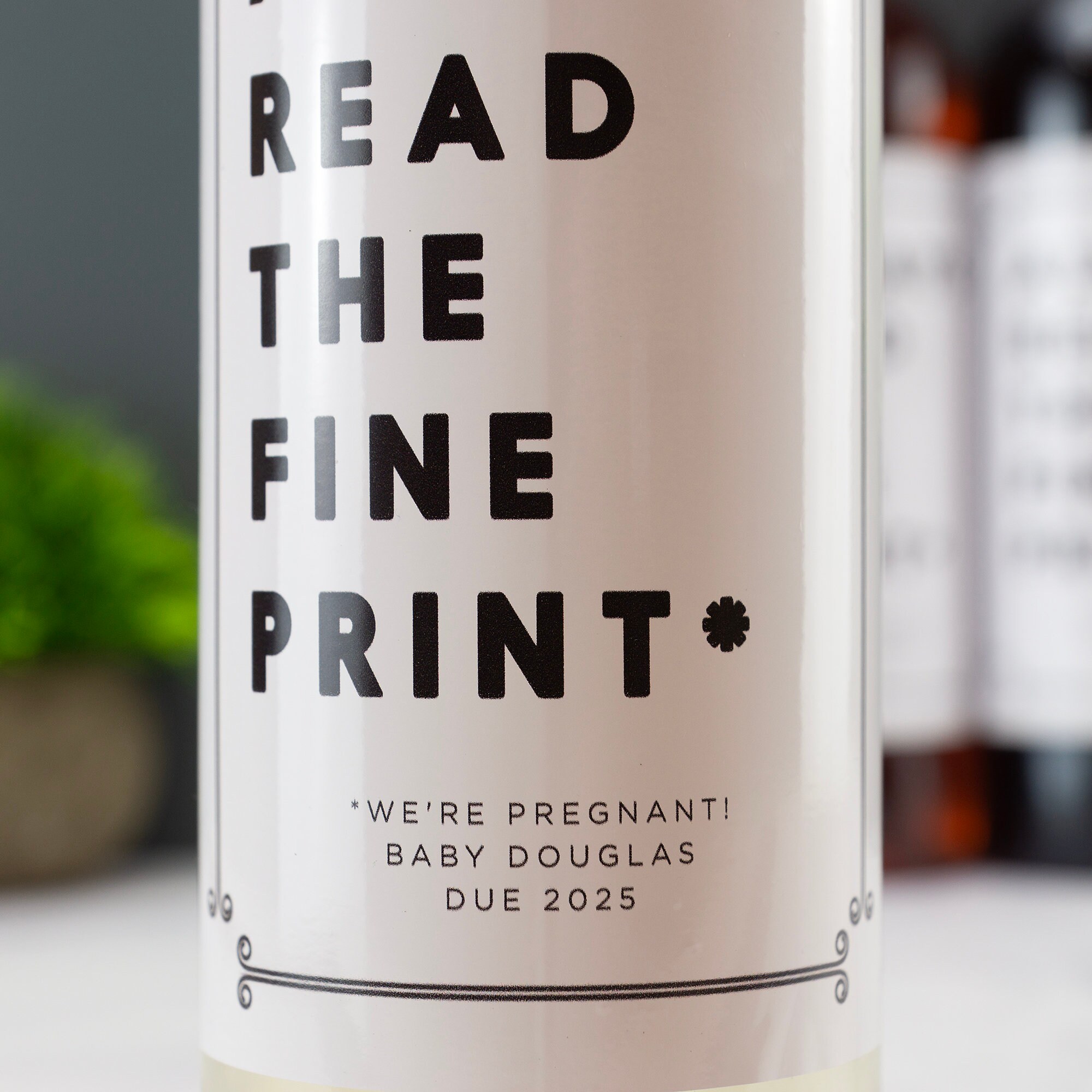Always Read the Fine Print Wine Label Vinyl Sticker Funny Novelty Gift ...