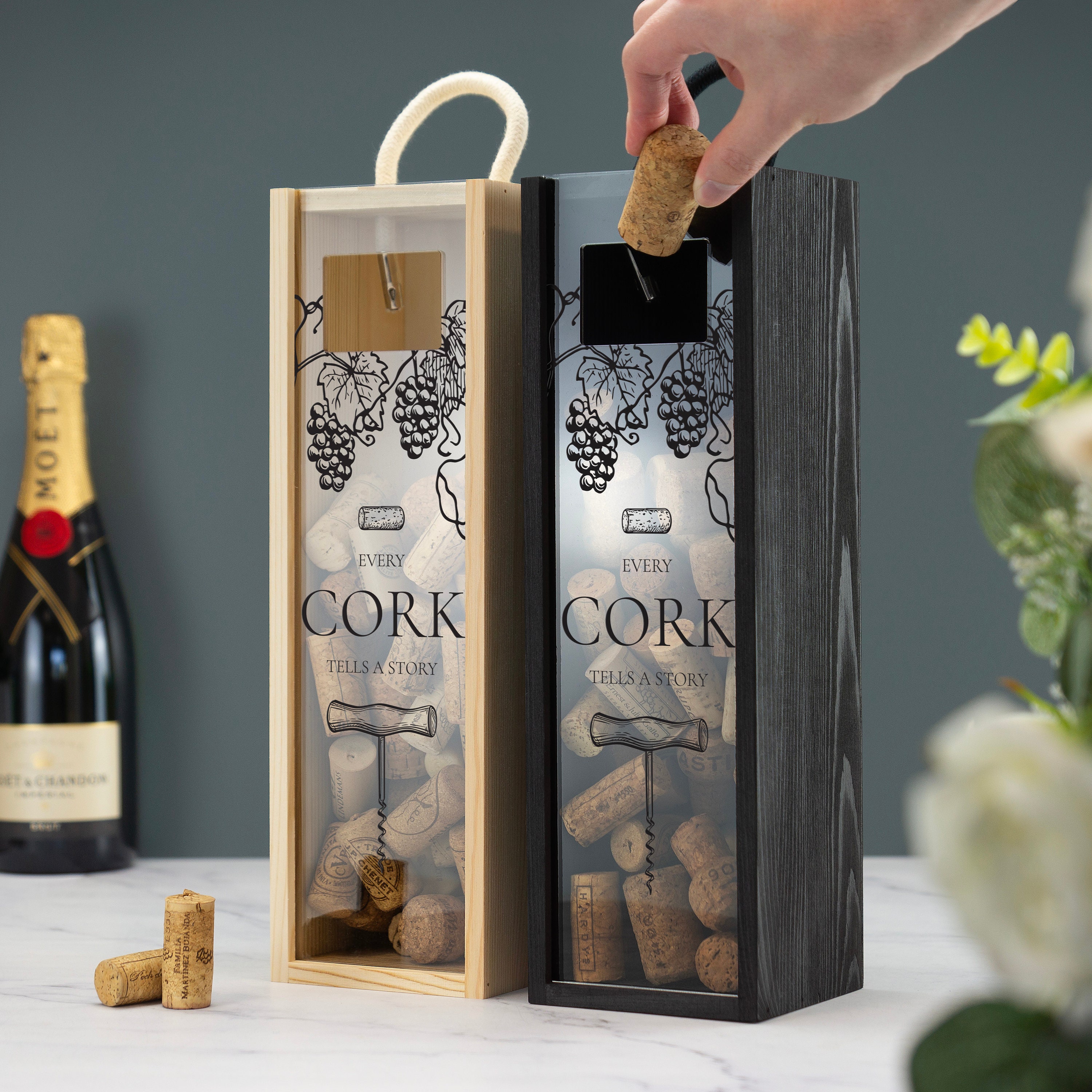 Caja de almacenamiento para guardar corchos de vino, caja de recuerdos para  corchos de vino, regalo para coleccionistas de corchos de champán y  Prosecco - Etsy México, image size:3000x3000
