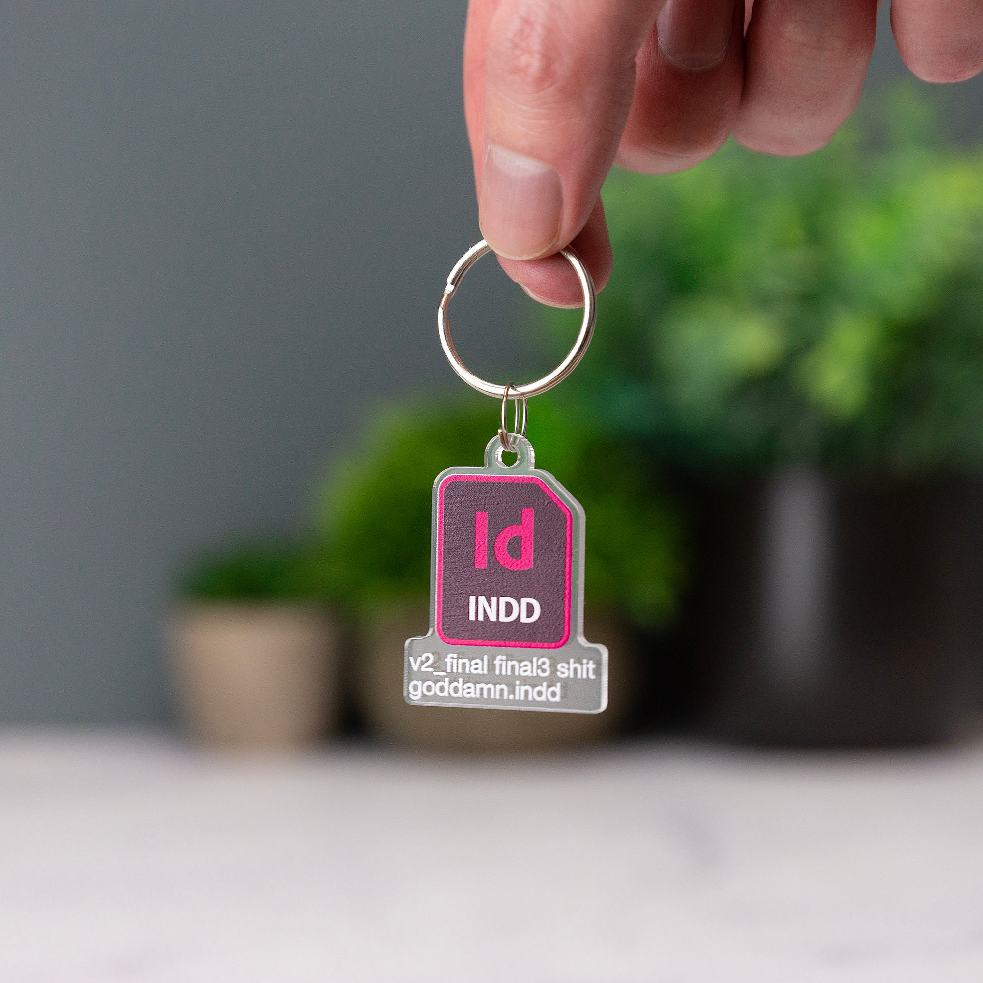 Graphic Designer Keyring Custom Message Keychain Designer Funny Novelty