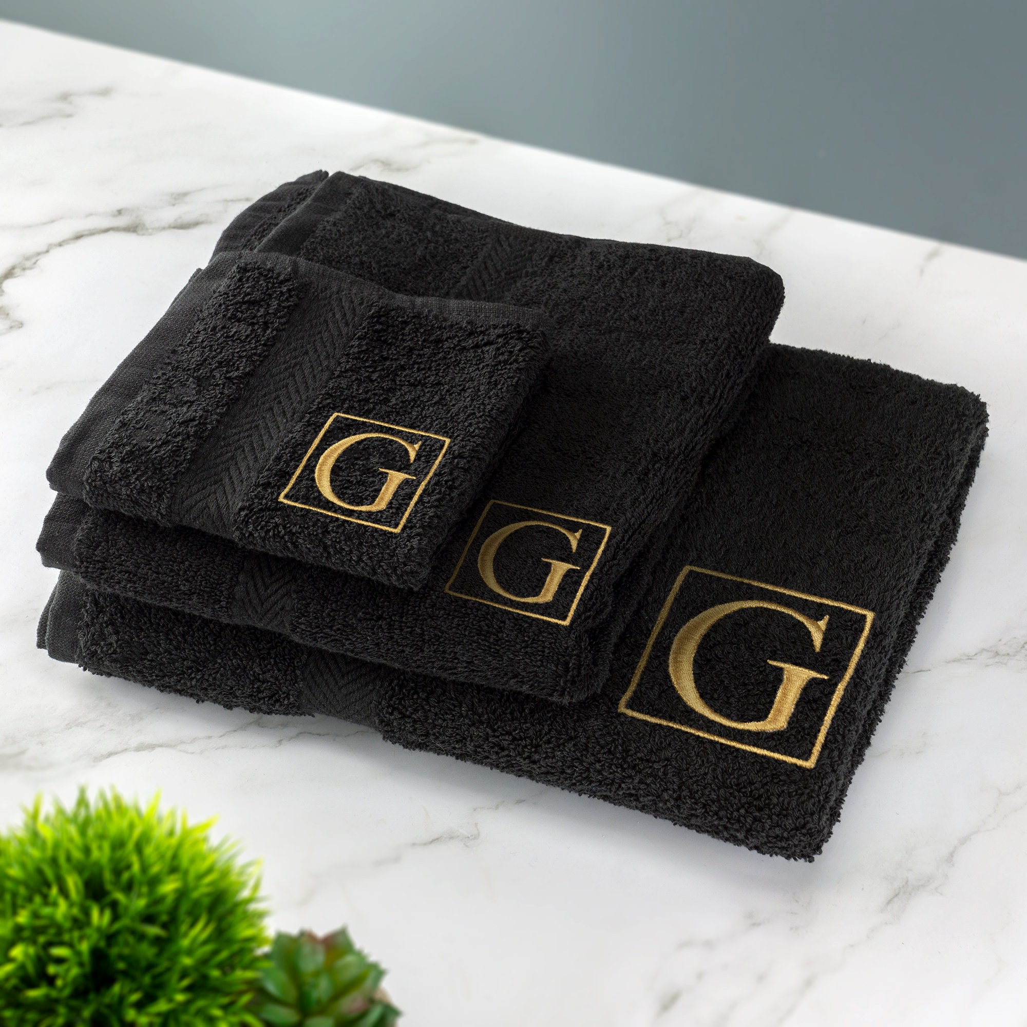 Personalised Embroidered Towels Custom Bath Hand Facecloth 