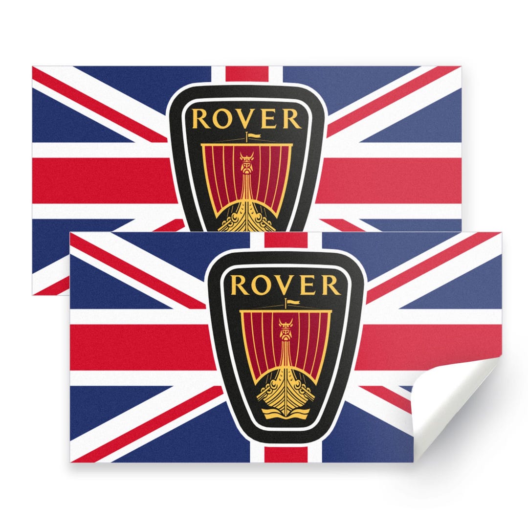 Rover Badge Sticker 2x Union Jack Classic Car Vinyl Decal Official ...