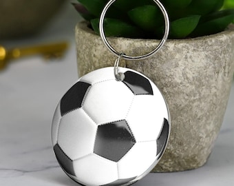 Football Keyring Acrylic Sports Keychain, Gift for Football Fans & Players Soccer Ball Keychain