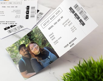 Personalisierte Konzertkarte Poster Print Gig Geschenk Geburtstag Jubiläum Hochzeit Weihnachten