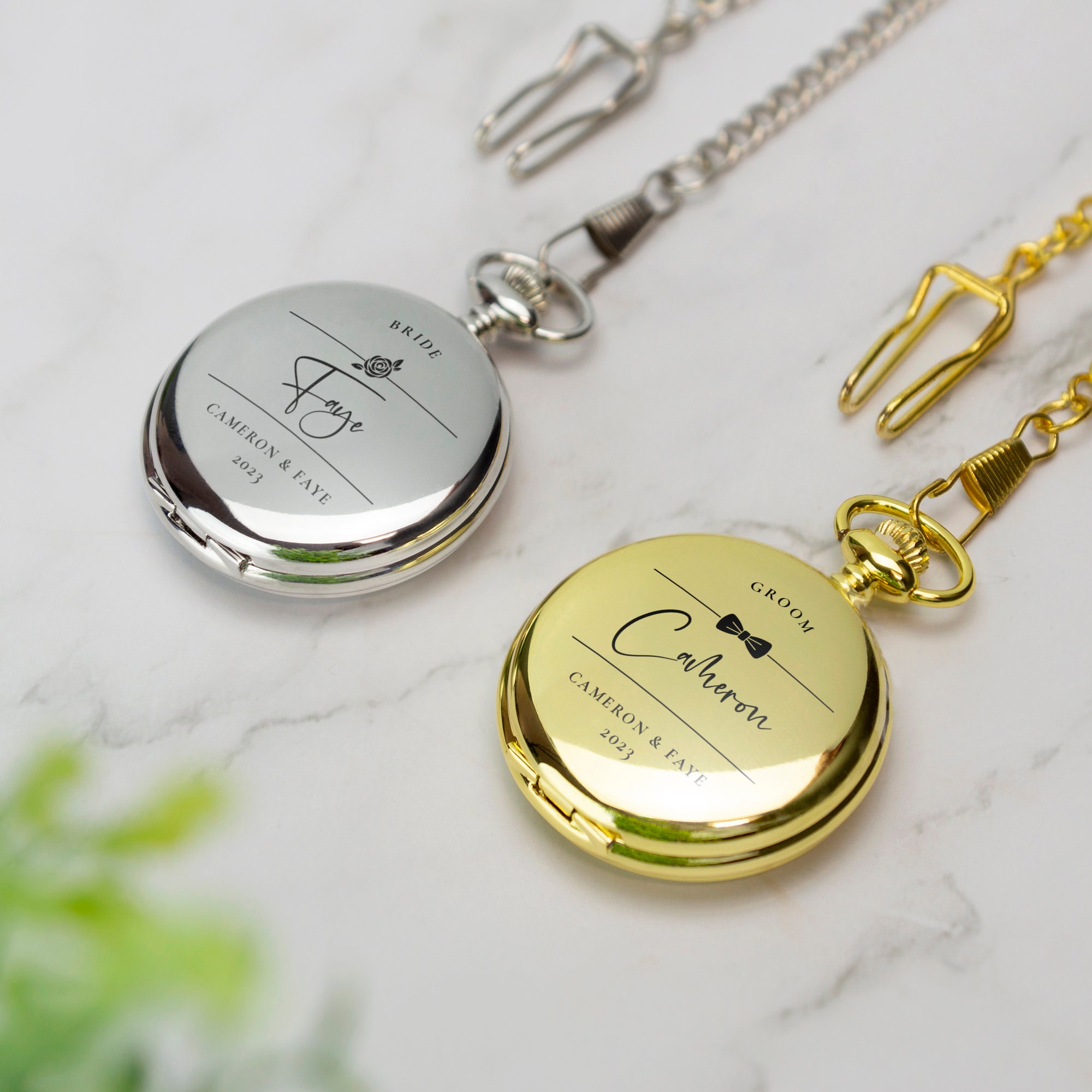 Pocket watch for groom from bride cheap