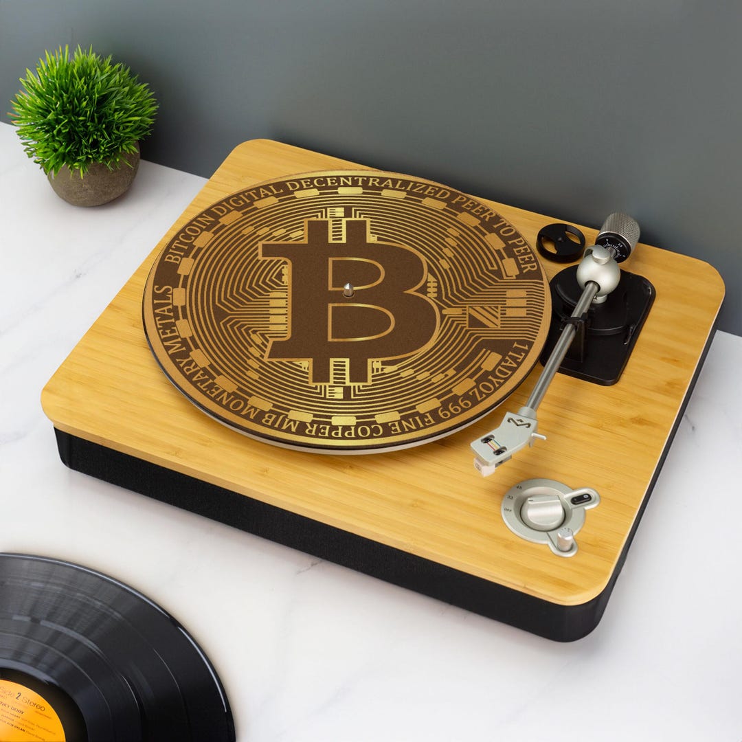 Bitcoin Slip Mat DJ Turntable Mat Cryptocurrency Vinyl Record Player ...