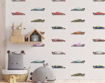 Racing Cars Vinyl Wall Art Stickers Decals Kids Room Children's Bedroom