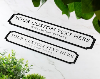 Personalised Custom Text Street Style Sign Acrylic UV Printed Birthday Christmas Mothers Day Fathers Day Gift