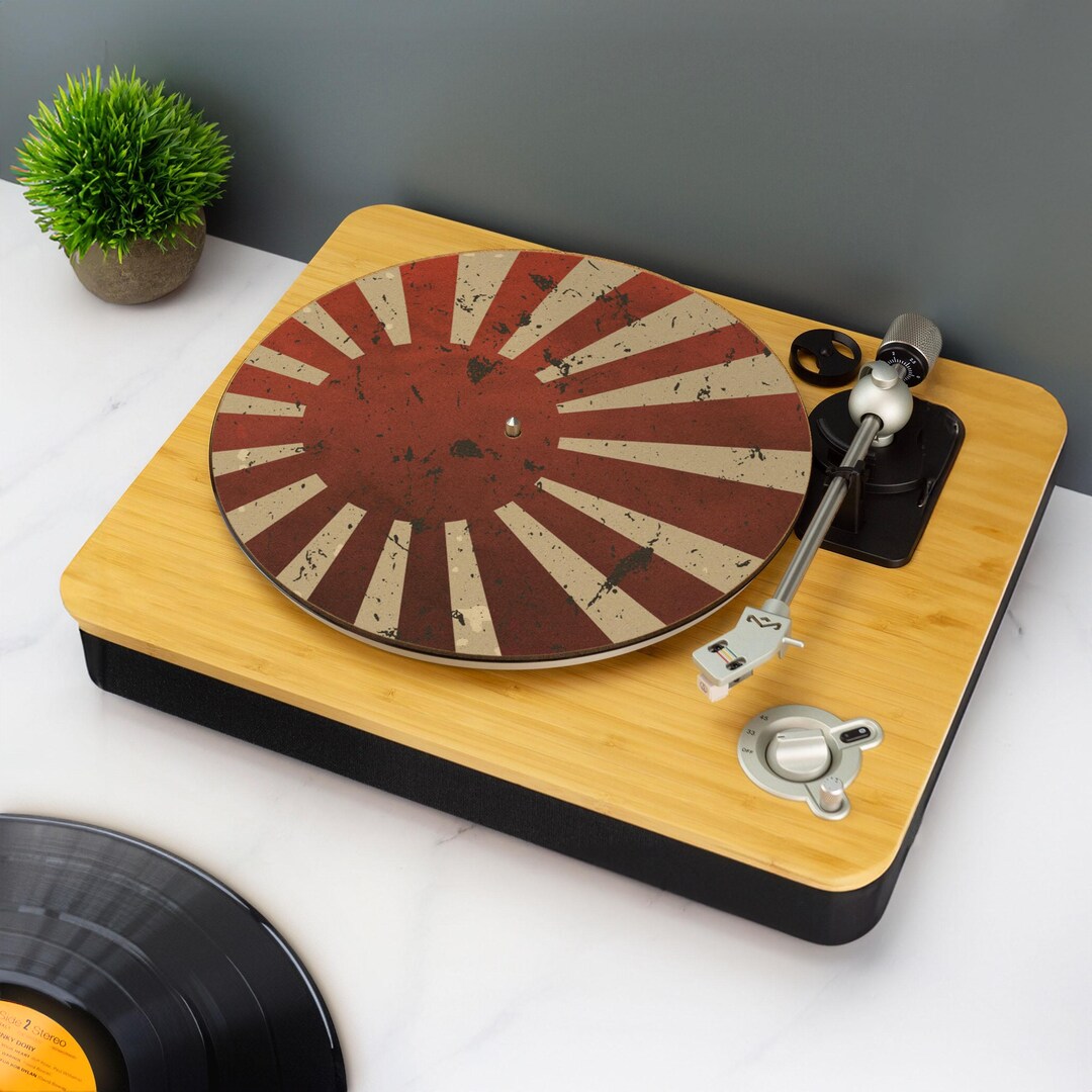 Japanese Rising Sun Vinyl Japanese Rising Sun Flag Vinyl Slip Mat Japanese Naval Style Turntable ...
