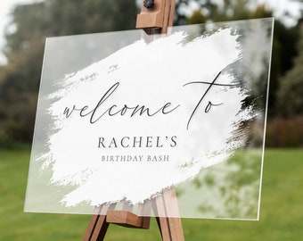 Personalised Event Welcome Sign Foliage Acrylic Poster Print Entrance Event Decor - Design 5