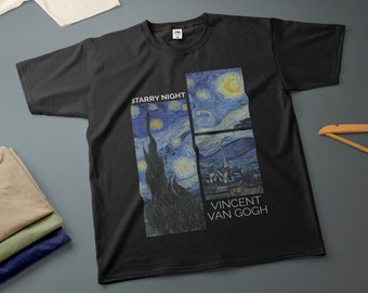 星月夜 ゴッホ Tシャツ クラシック絵画 ノベルティTシャツ 各種サイズ
