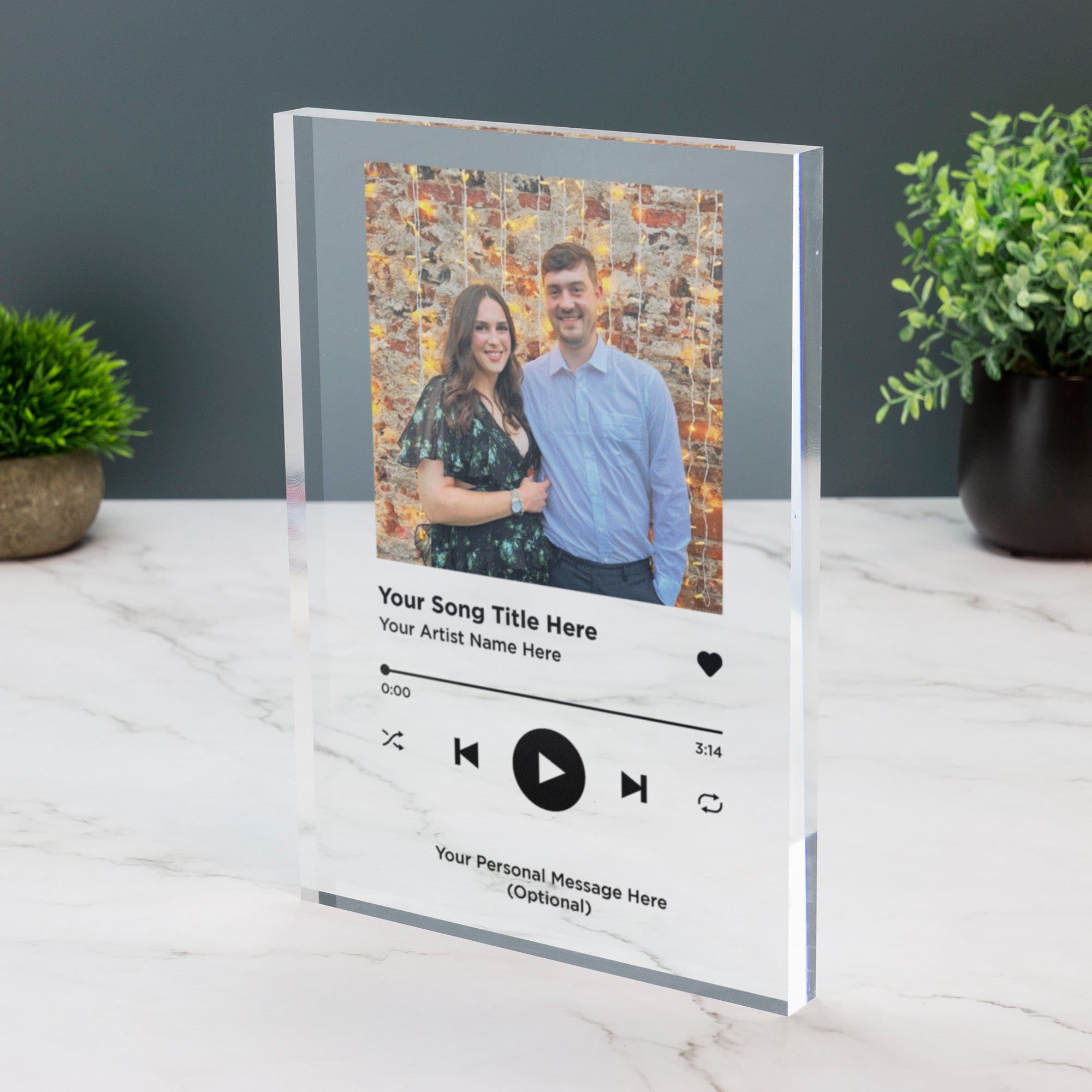 Song Music Acrylic Block Plaque With Custom Photo Print Your Song Album Music Choice