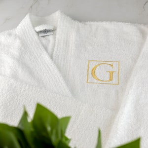 Personalised Embroidered Bath Robe Custom Dressing Gown Towelling Robe ...