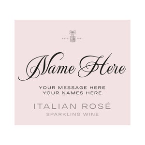 Personalised Prosecco Champagne Wine Label Vinyl Sticker Funny Novelty Gift Birthday Anniversary zdjęcie 6