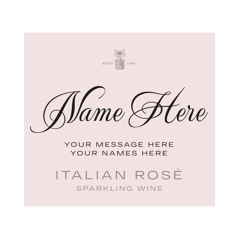 Personalised Prosecco Champagne Wine Label Vinyl Sticker Funny Novelty Gift Birthday Anniversary image 6