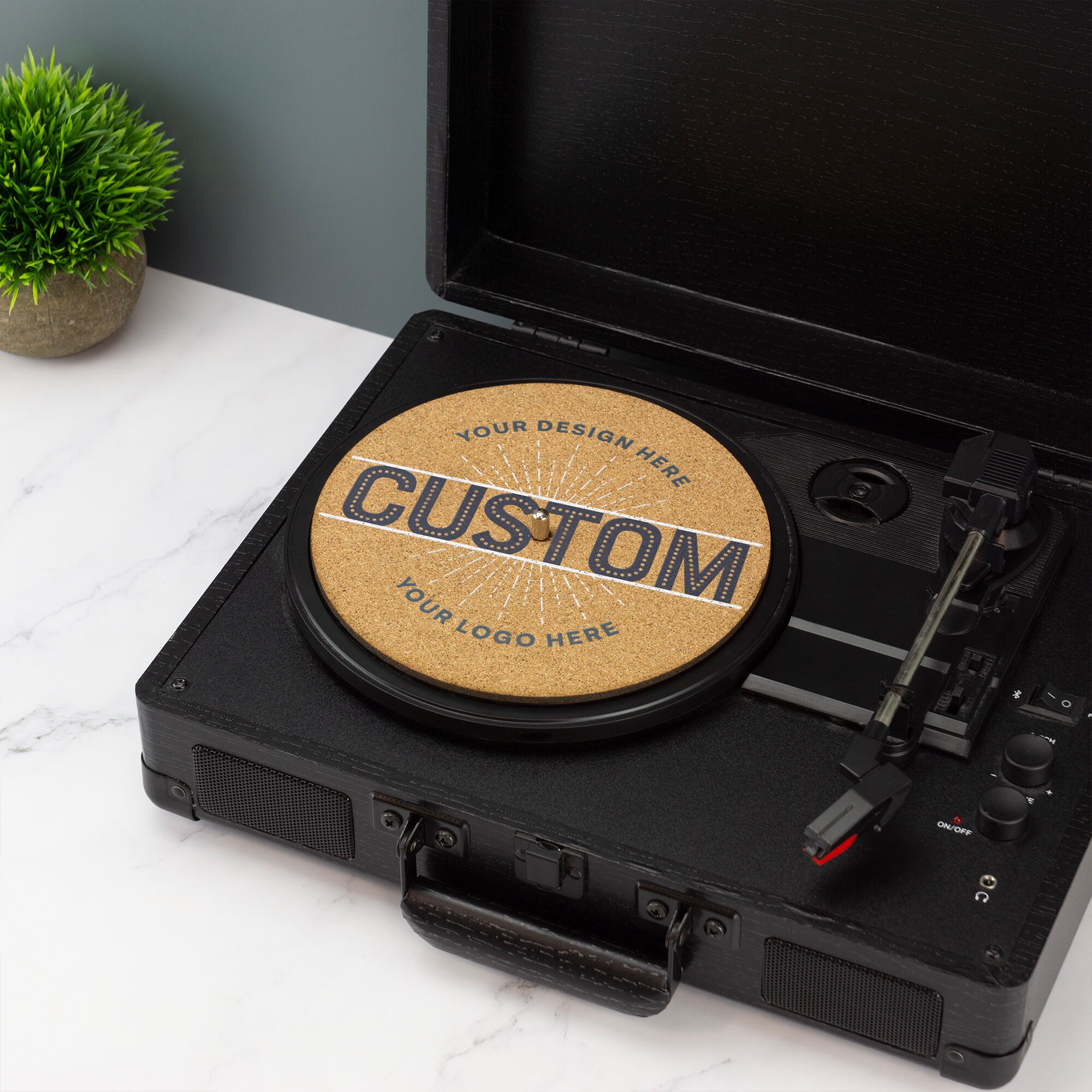 カスタムロゴビジネスレコードプレーヤースリップマットターンテーブル