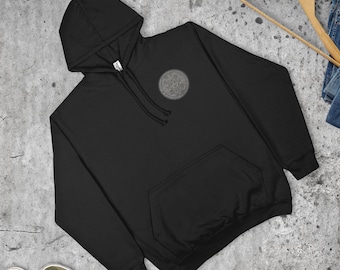 Aztec Sun Stone Hoodie Ancient Mexican Calendar Symbol Small Print | Various Sizes & Colours | Unisex Fit | Made in the UK