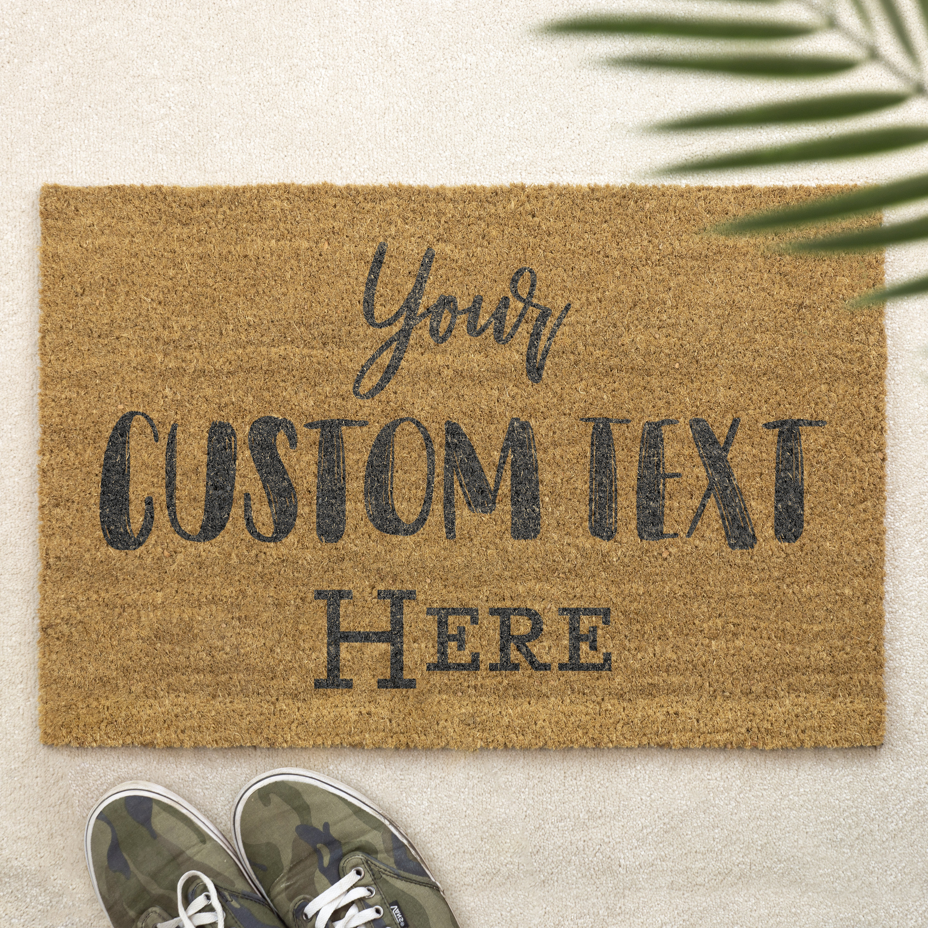 Discover Brush Door Mat Personalised Front Door Mat Custom Printed First Home Couple's Gift Your Text Here