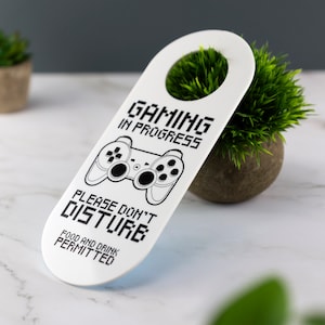 Personalised Kids Door Hanger Gaming Door Hanger Children's Bedroom Decor Childrens Door Hanger image 1