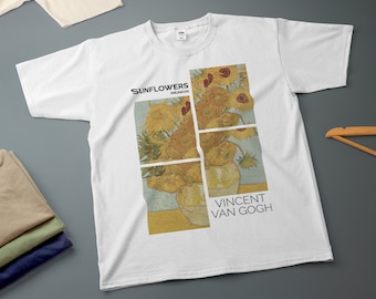 Zonnebloemen van Vincent van Gogh Klassiek schilderij diversen T-shirt T-shirt verschillende maten en kleuren