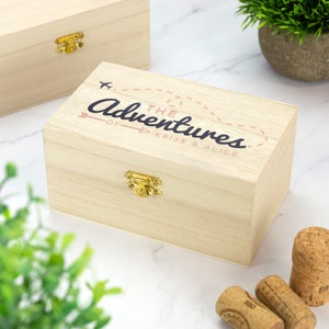 Personalised Travel Memory Box Keepsakes Trinket Adventure Mementos