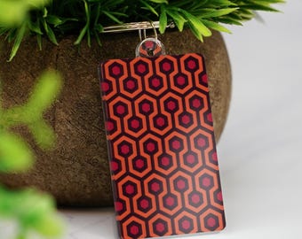 Overlook Hotel Keyring, Classic Movie 70s Acrylic Keychain Retro Film Style Gift