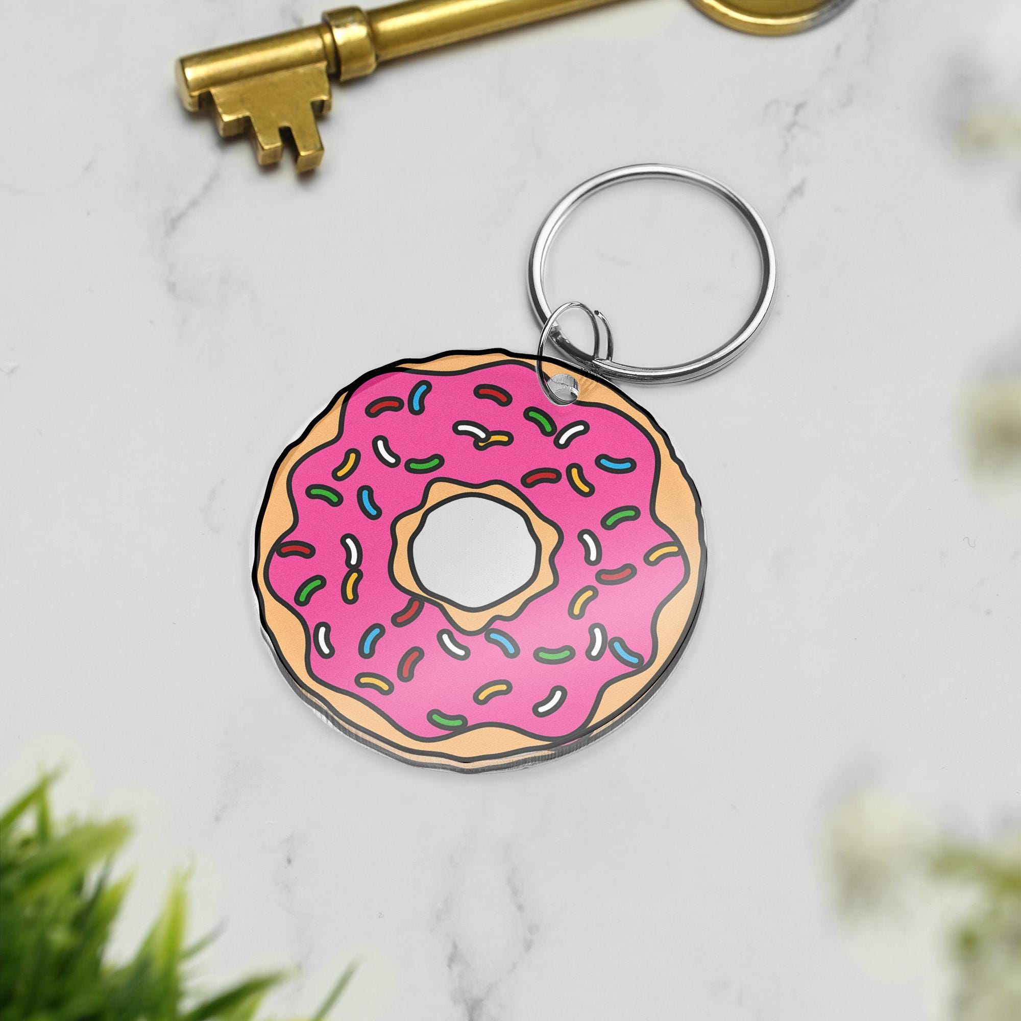 Sweet Keychains Donut Keyring Cute Acrylic Keychain for Sweet Lovers, Fun Foodie Gift ...