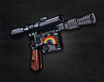 Regenbogen Blaster Aufnäher