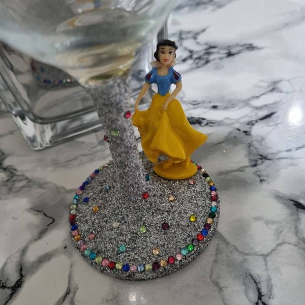 Glitter Wine Glass Etsy UK