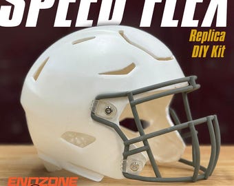 blank replica football helmets Silver Riddell Revolution Speed Mini Helmet (Decorative Mini Helmet - NOT Wearable (2 of the items in the picture above packaged together) Color Helmet Riddell Blank Replica Mini