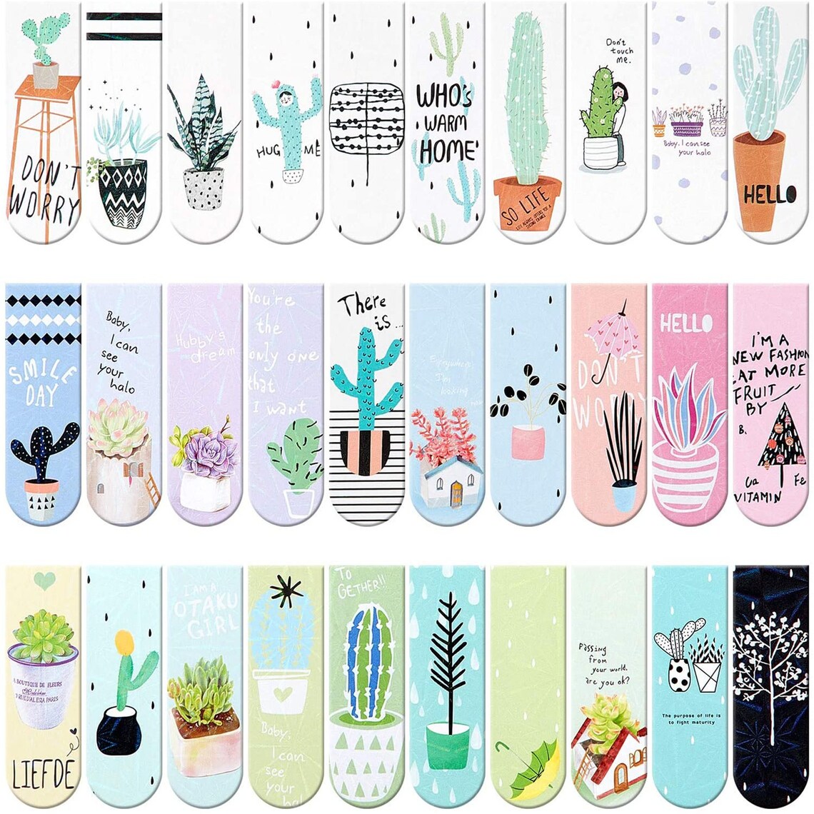 30 Pieces Bookmarks Cute Page Markers Etsy