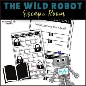 Die wilde Roboter Escape Room Druckbare Aktivität für die Mittelschule - Kinderspiele