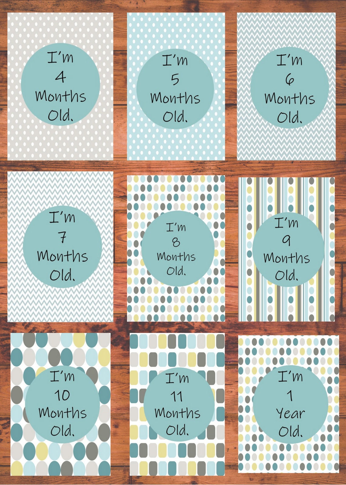 First Year Printable Baby Milestones Cards - Etsy.de